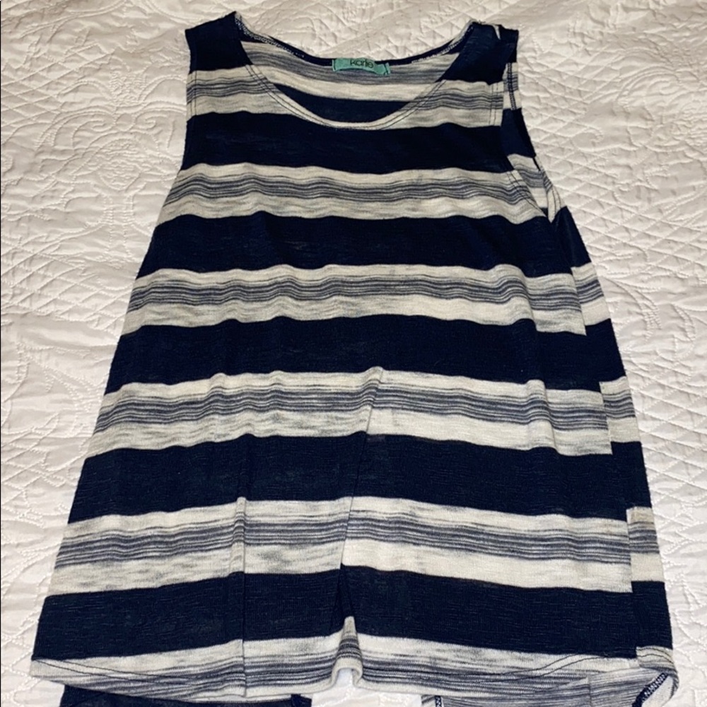 Navy and White Stripped Tank